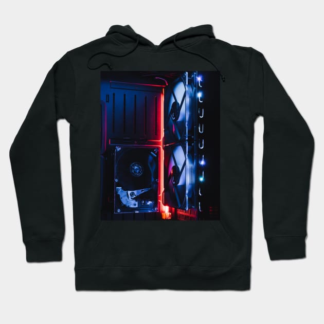 Gaming pc hard drive case fans RGB Hoodie by RandomSorcery